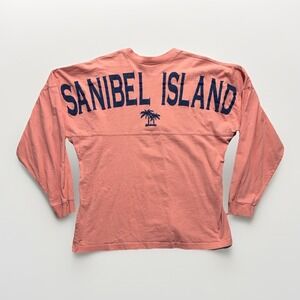 Vintage Sanibel Island Florida Long Sleeve Shirt West Trend Puff Print Beach M